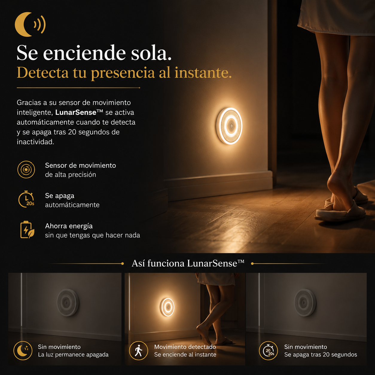 LunarSense™ — Iluminación Inteligente que Anticipa tus Movimientos
