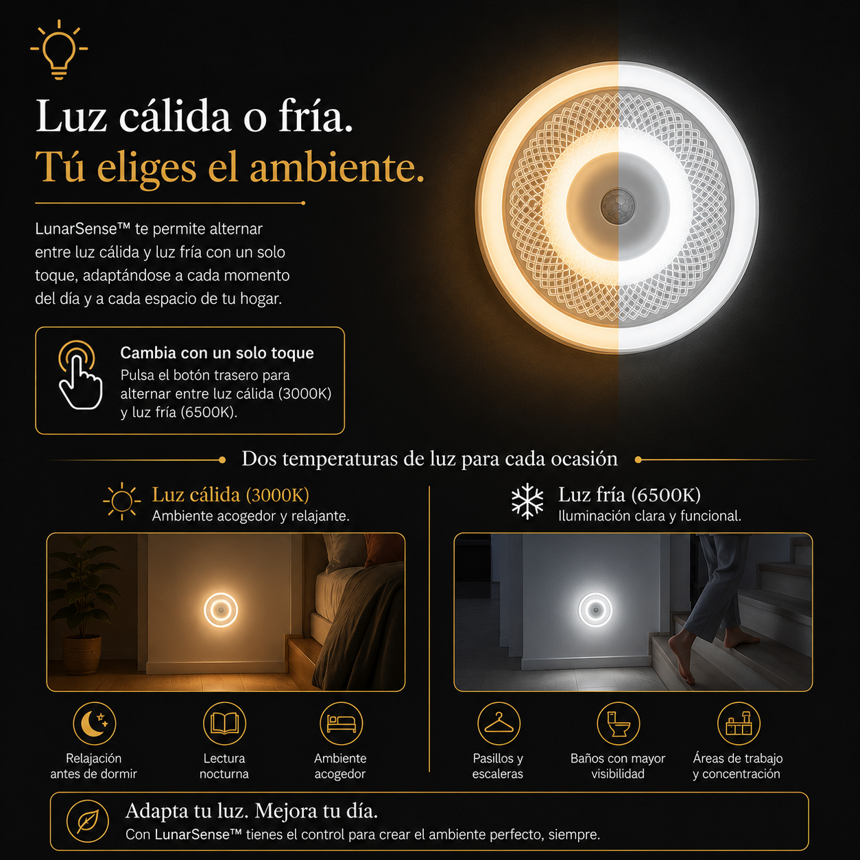 LunarSense™ — Iluminación Inteligente que Anticipa tus Movimientos