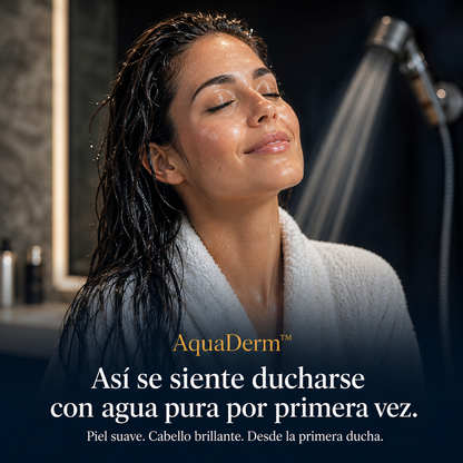 AquaDerm™ — Cabezal Filtrador de Alta Presión para Piel Hidratada y Cabello Brillante