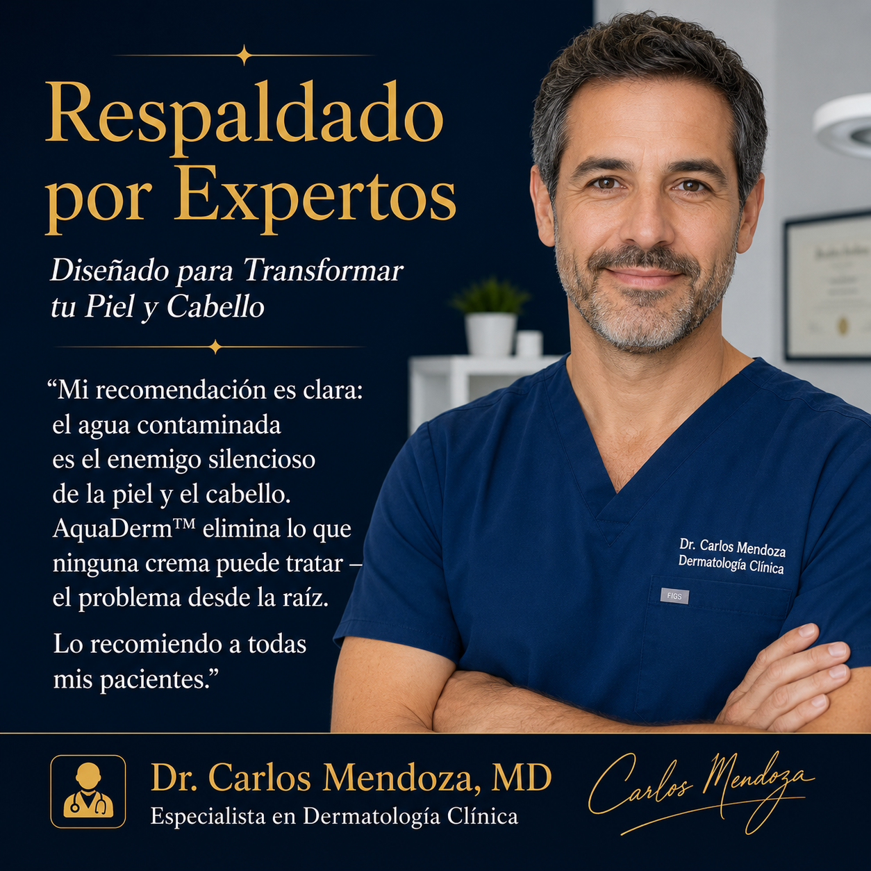 AquaDerm™ — Cabezal Filtrador de Alta Presión para Piel Hidratada y Cabello Brillante