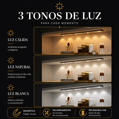 LumiSense™ — Barra LED Inteligente com Sensor de Movimento 60Cm