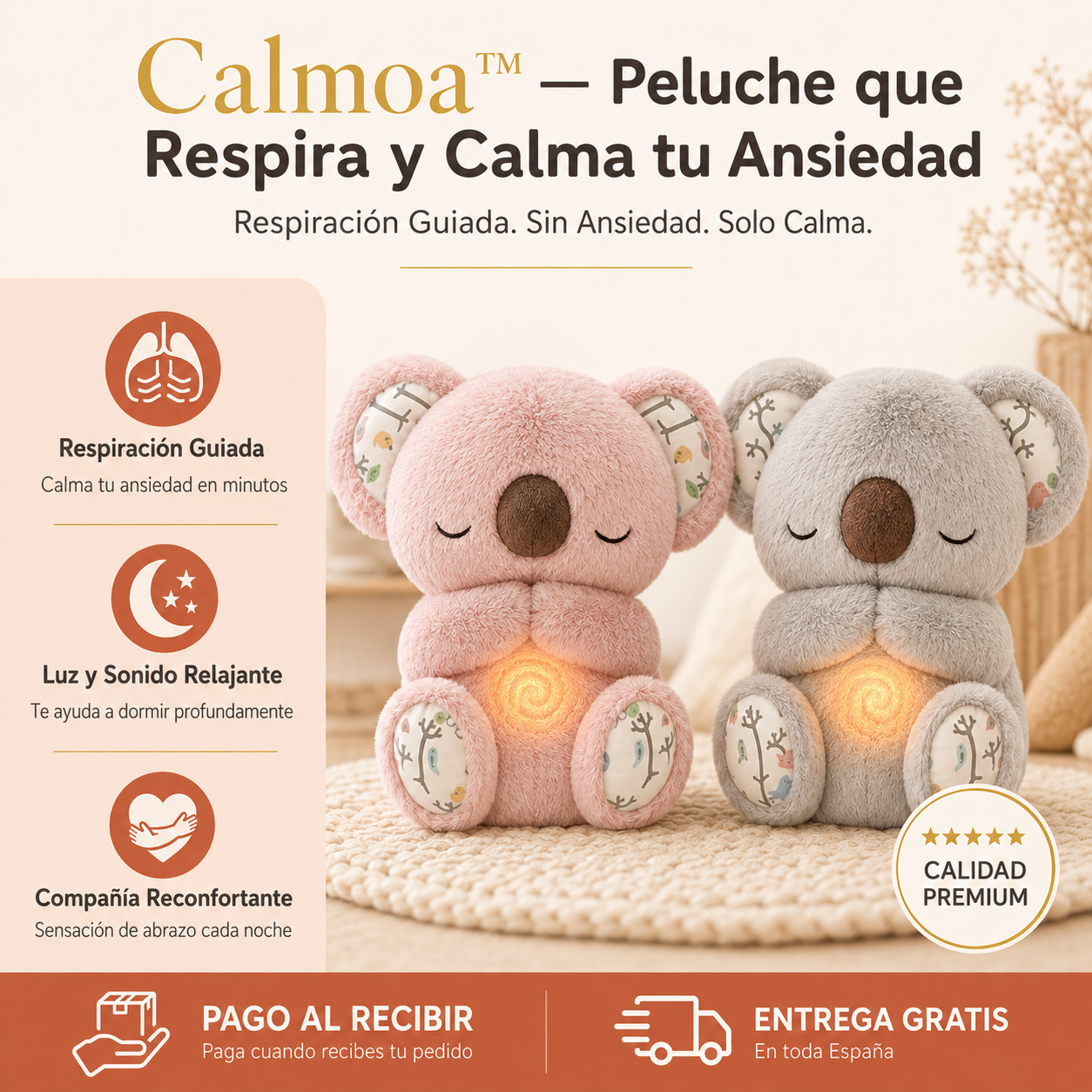 Calmoa™ — Peluche que Respira y Calma tu Ansiedad