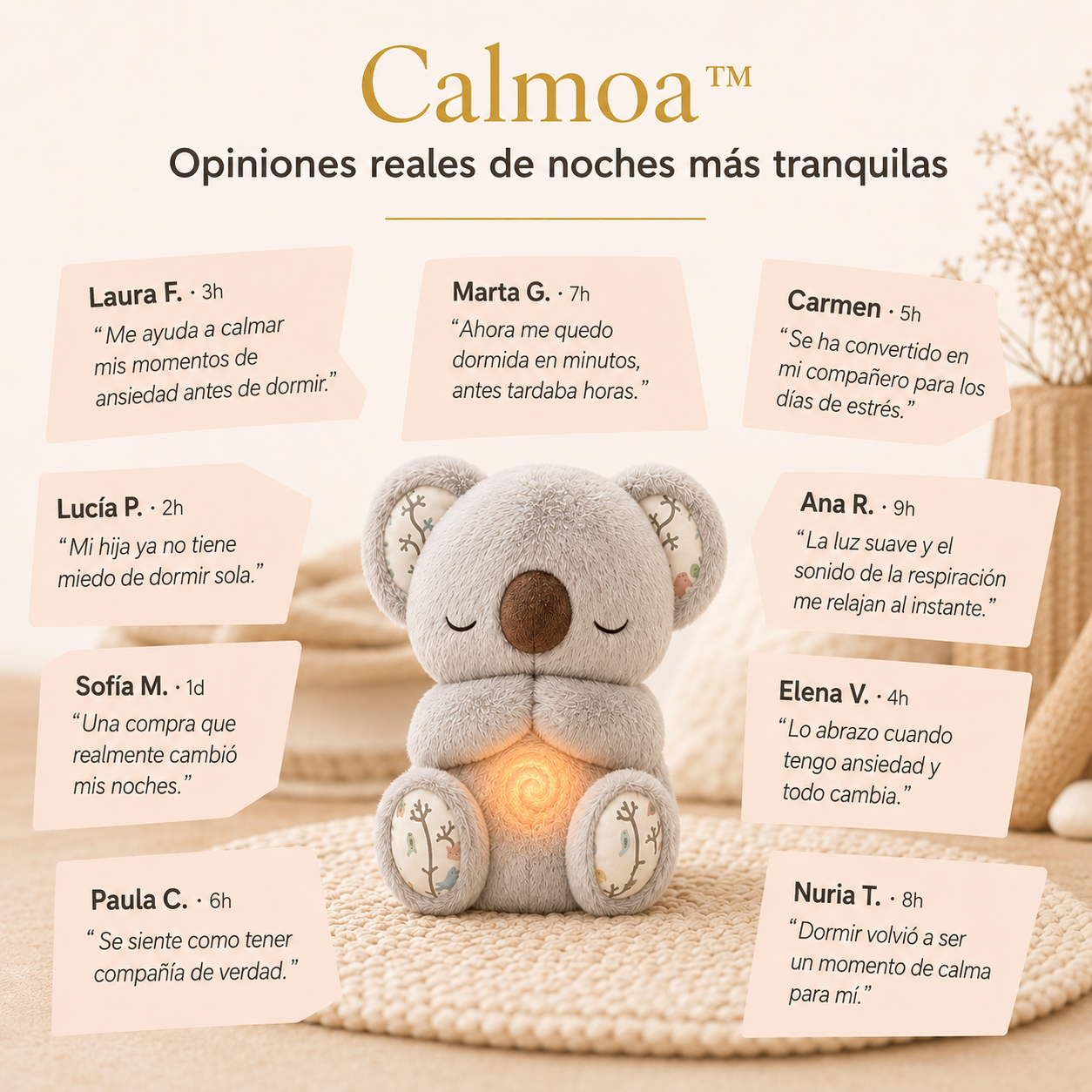Calmoa™ — Peluche que Respira y Calma tu Ansiedad