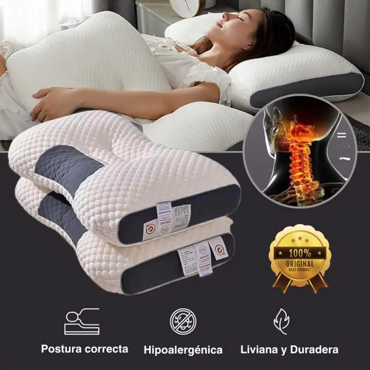 NocteForm™ — Almohada Ortopédica de Soporte Cervical Profundo